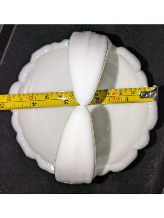 Vintage Westmoreland Milk Glass Candy Dish Basket Dogwood Design Split Handle - Picture 4 of 11